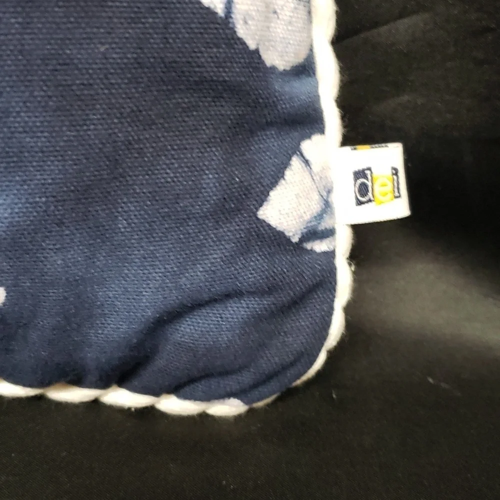 Dennis East International Latitude 38 NWT Blue and White Corded Rectangle Pillow